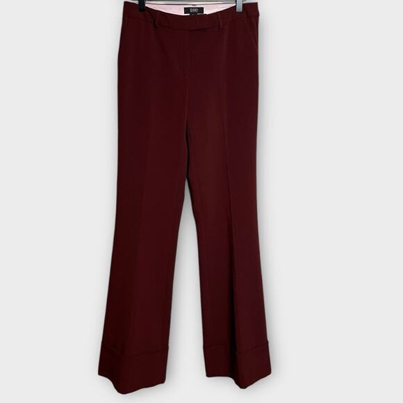 SEVENTY Sergio Tegon Maroon Red Cuffed Trousers Dress Pants IT 42/US 8 Fall - Picture 2 of 8